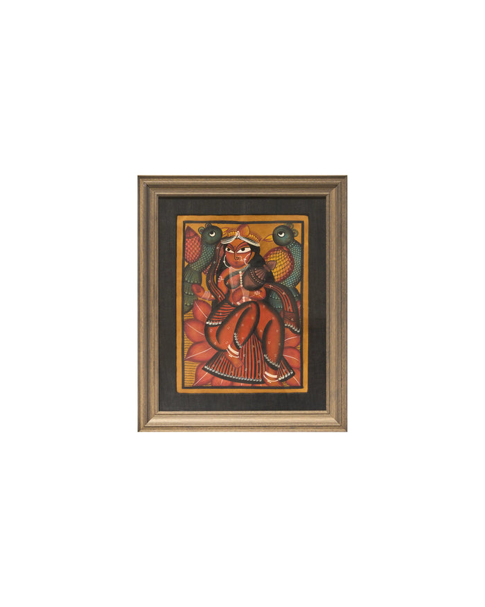 Lady with Peacocks Pattachitra Painting