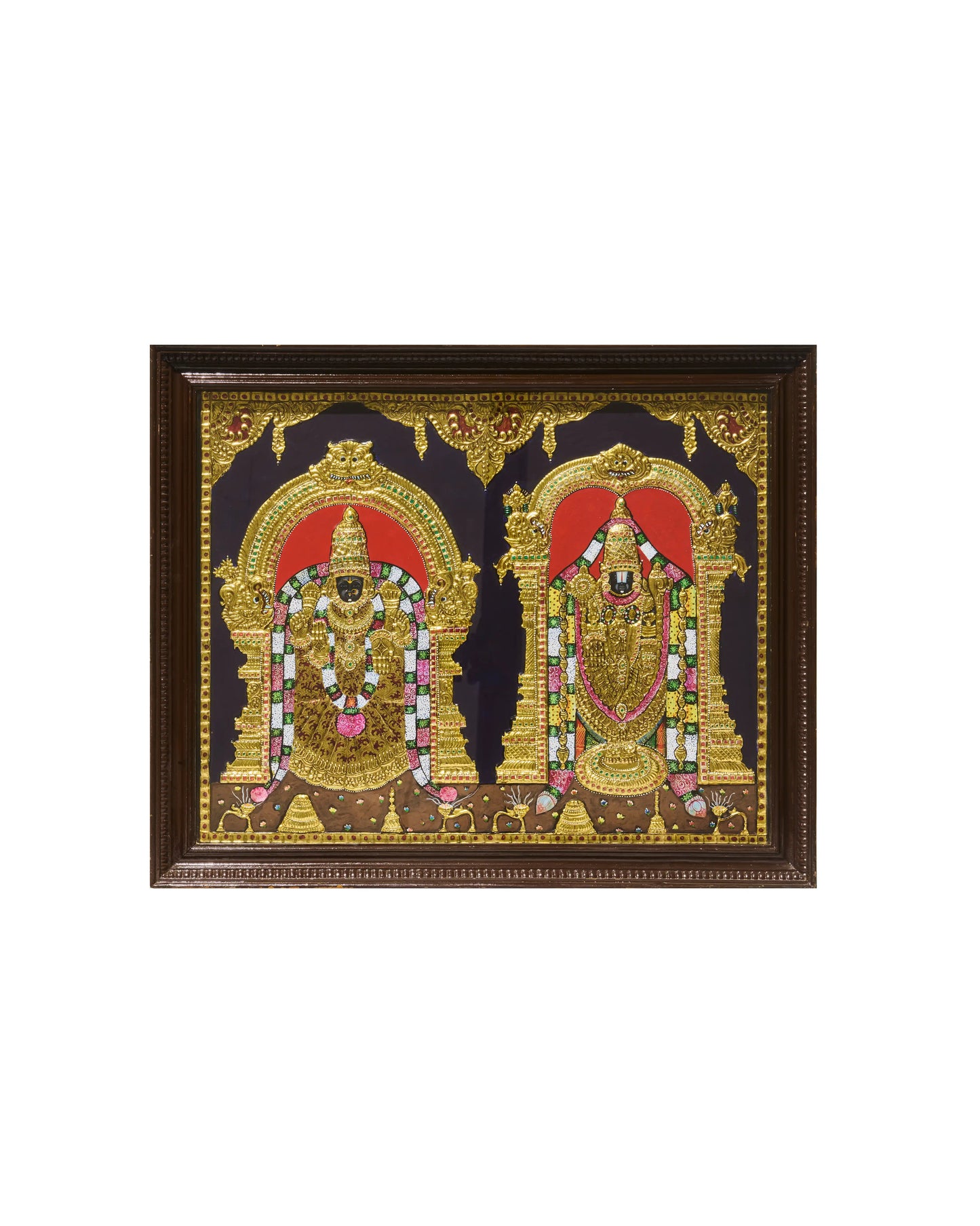 Vintage Tirupati Balaji and Padmavati Frame