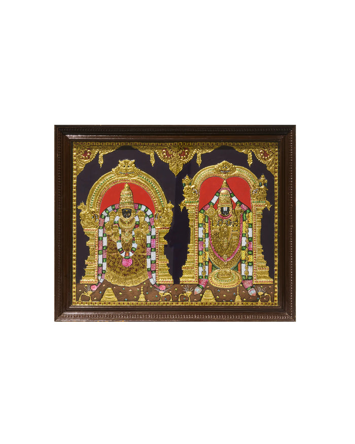 Vintage Tirupati Balaji and Padmavati Frame