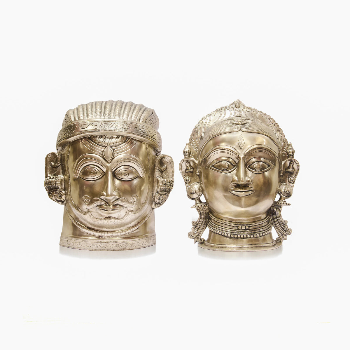 Divine Gauri–Shiva Sculpture Pair