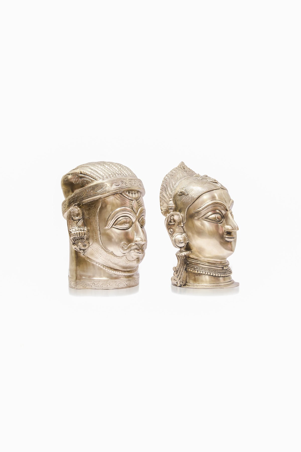 Divine Gauri–Shiva Sculpture Pair