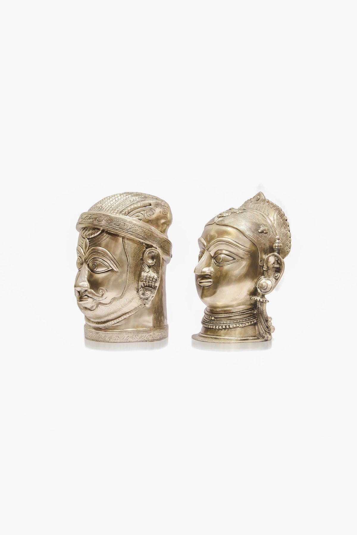 Divine Gauri–Shiva Sculpture Pair