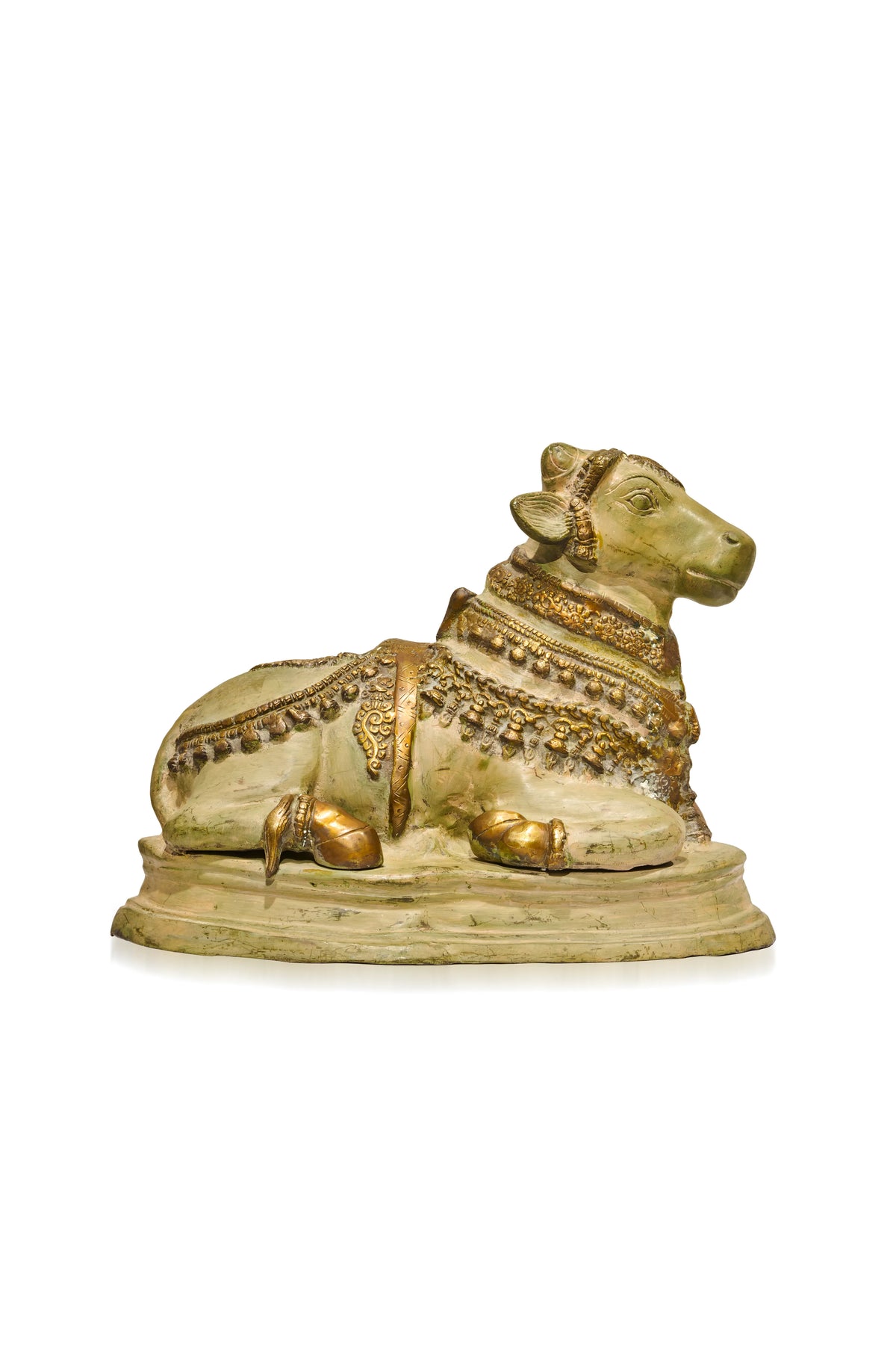Sage Green & Golden Patina Finish Nandi
