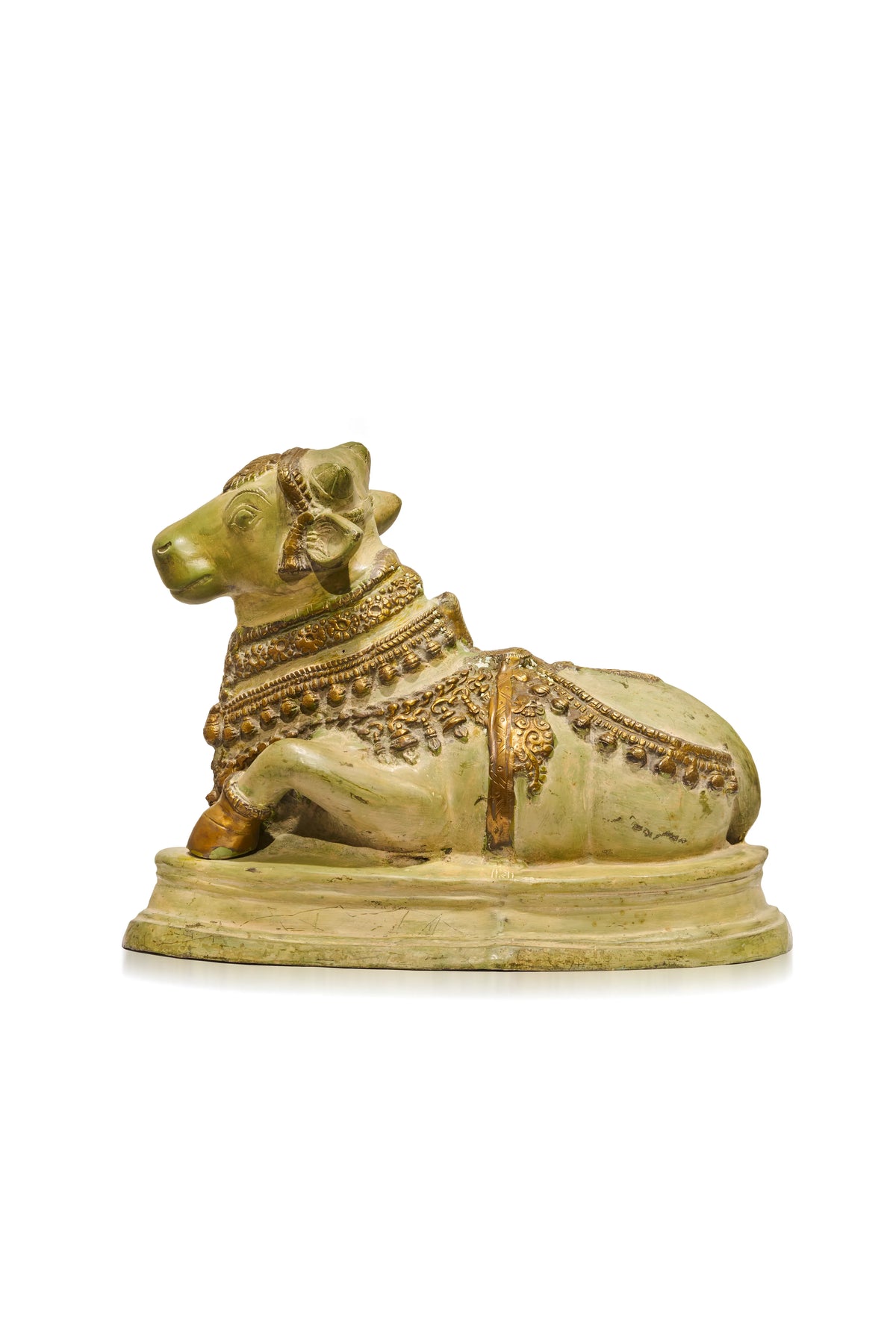 Sage Green & Golden Patina Finish Nandi