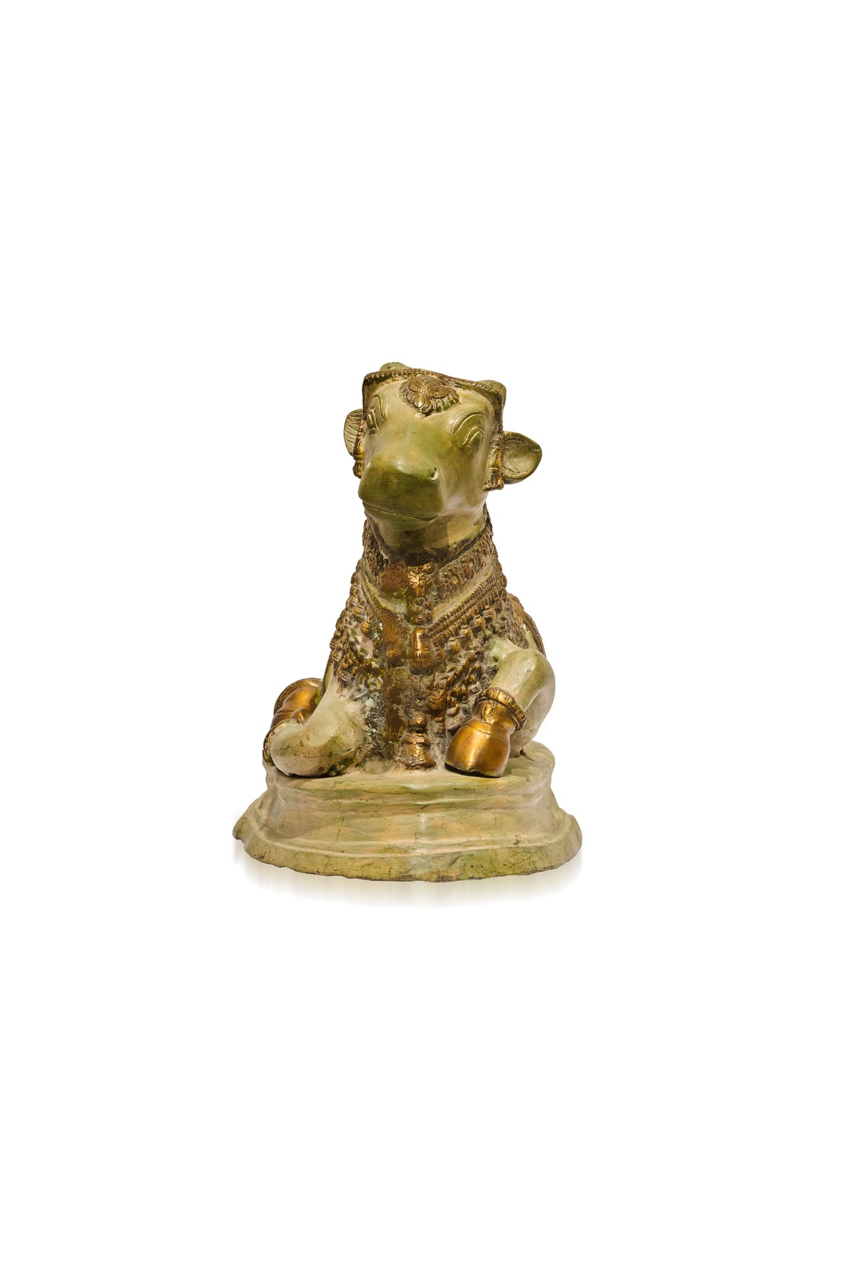 Sage Green & Golden Patina Finish Nandi
