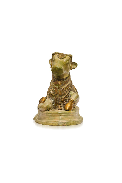 Sage Green & Golden Patina Finish Nandi