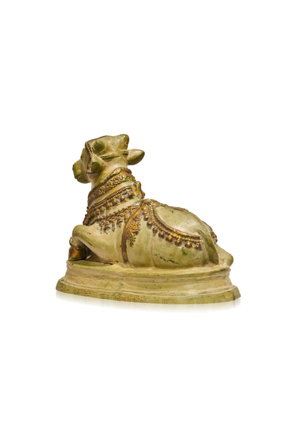 Sage Green & Golden Patina Finish Nandi