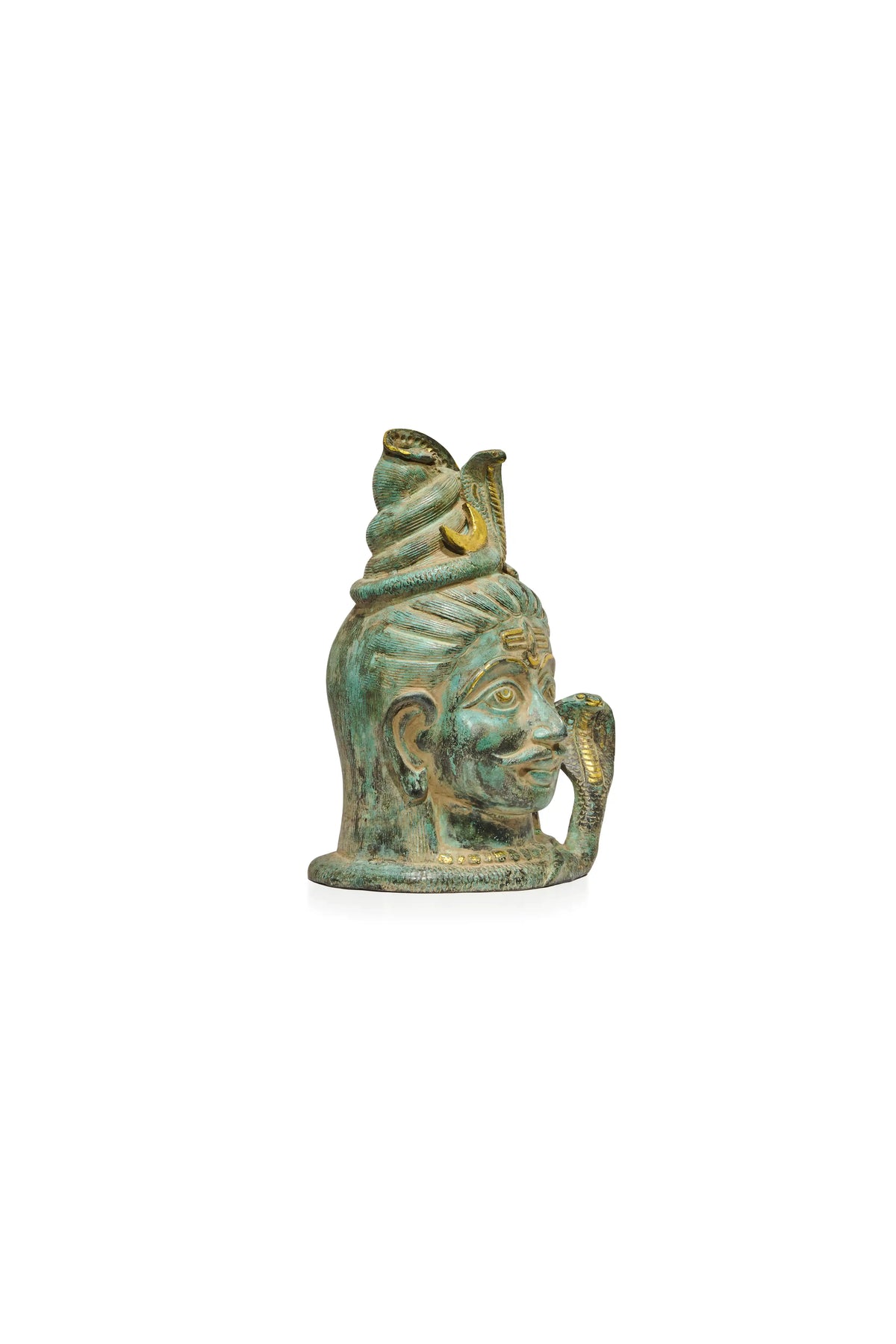 Shiva In Green Patina
