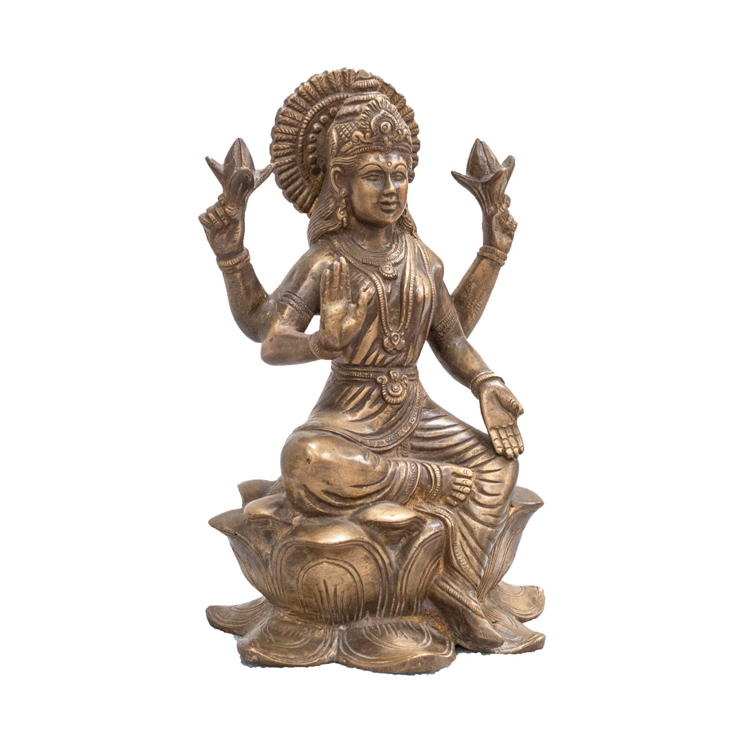 Brass Lakshmi Idol – Antique Finish