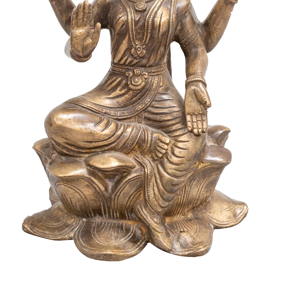 Brass Lakshmi Idol – Antique Finish