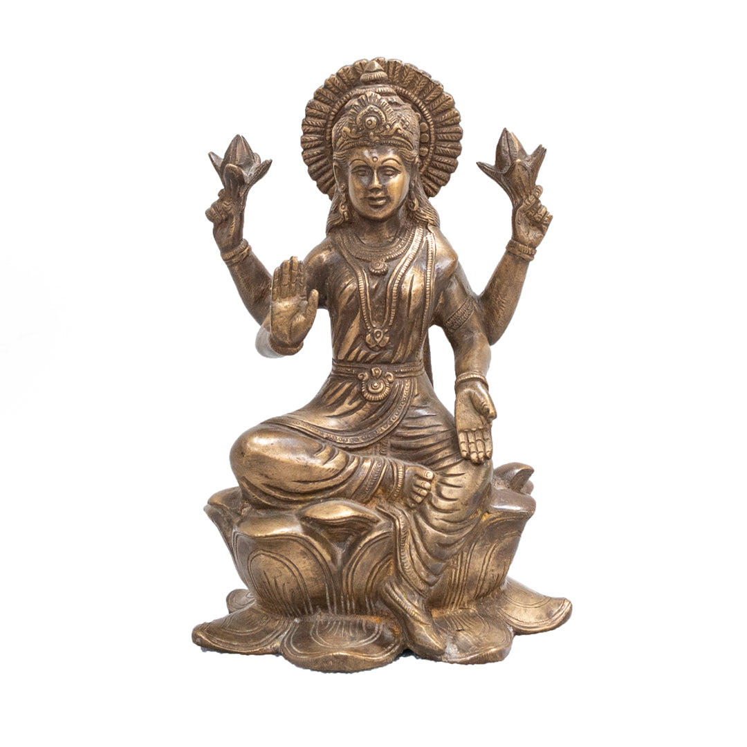 Brass Lakshmi Idol – Antique Finish