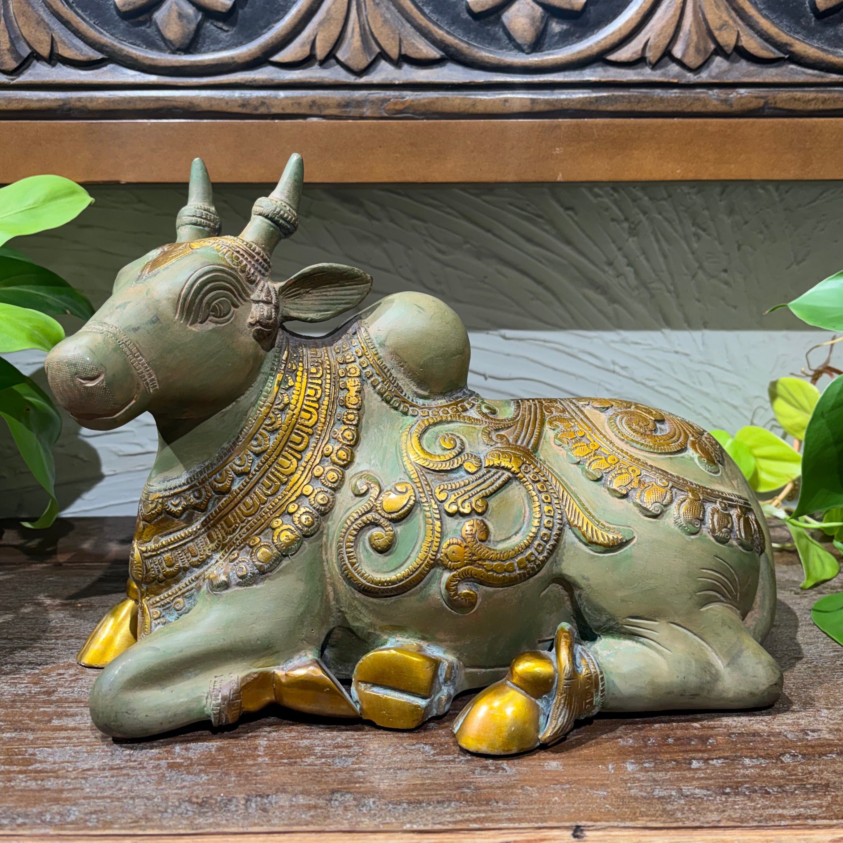 Green& Golden Brass Nandi