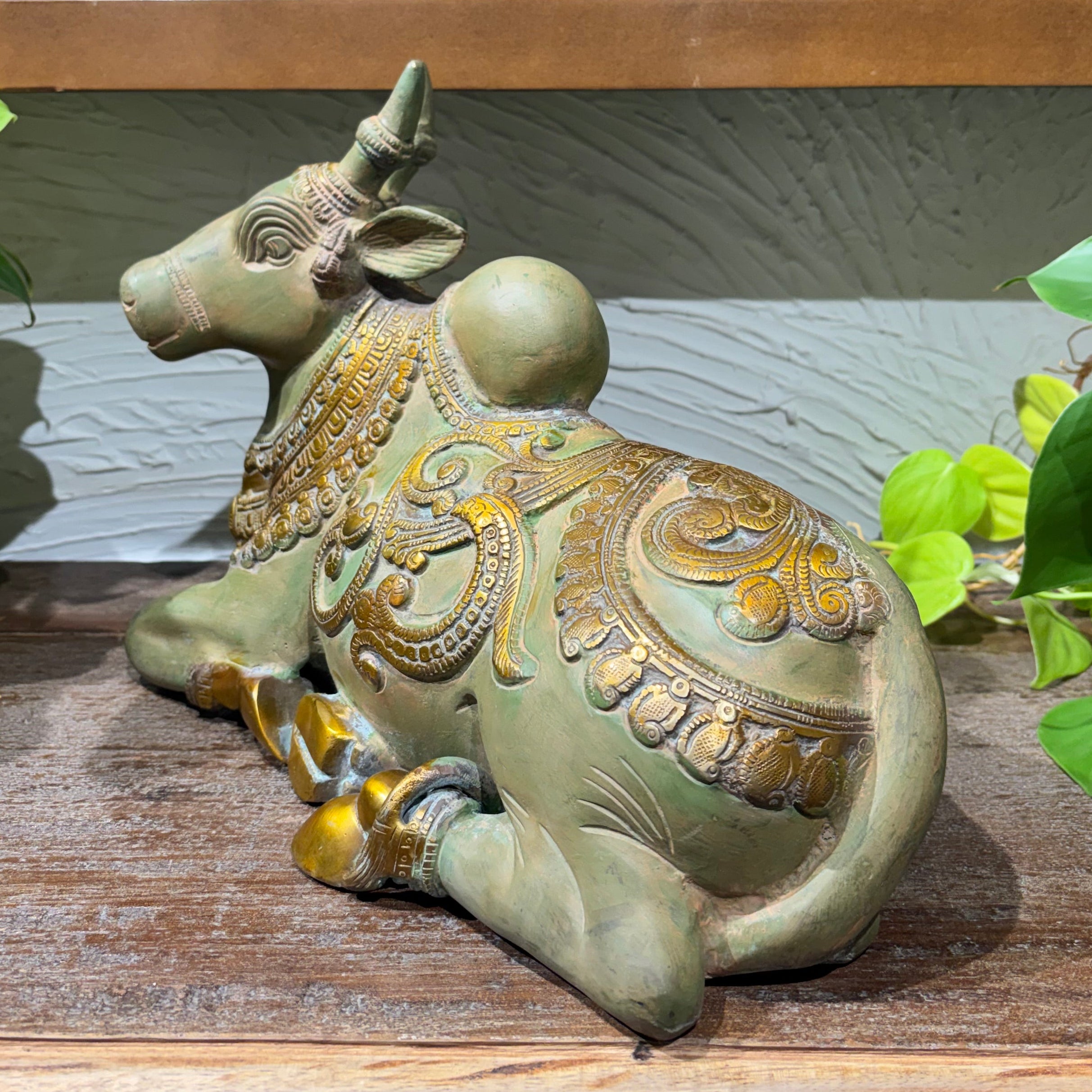 Green& Golden Brass Nandi