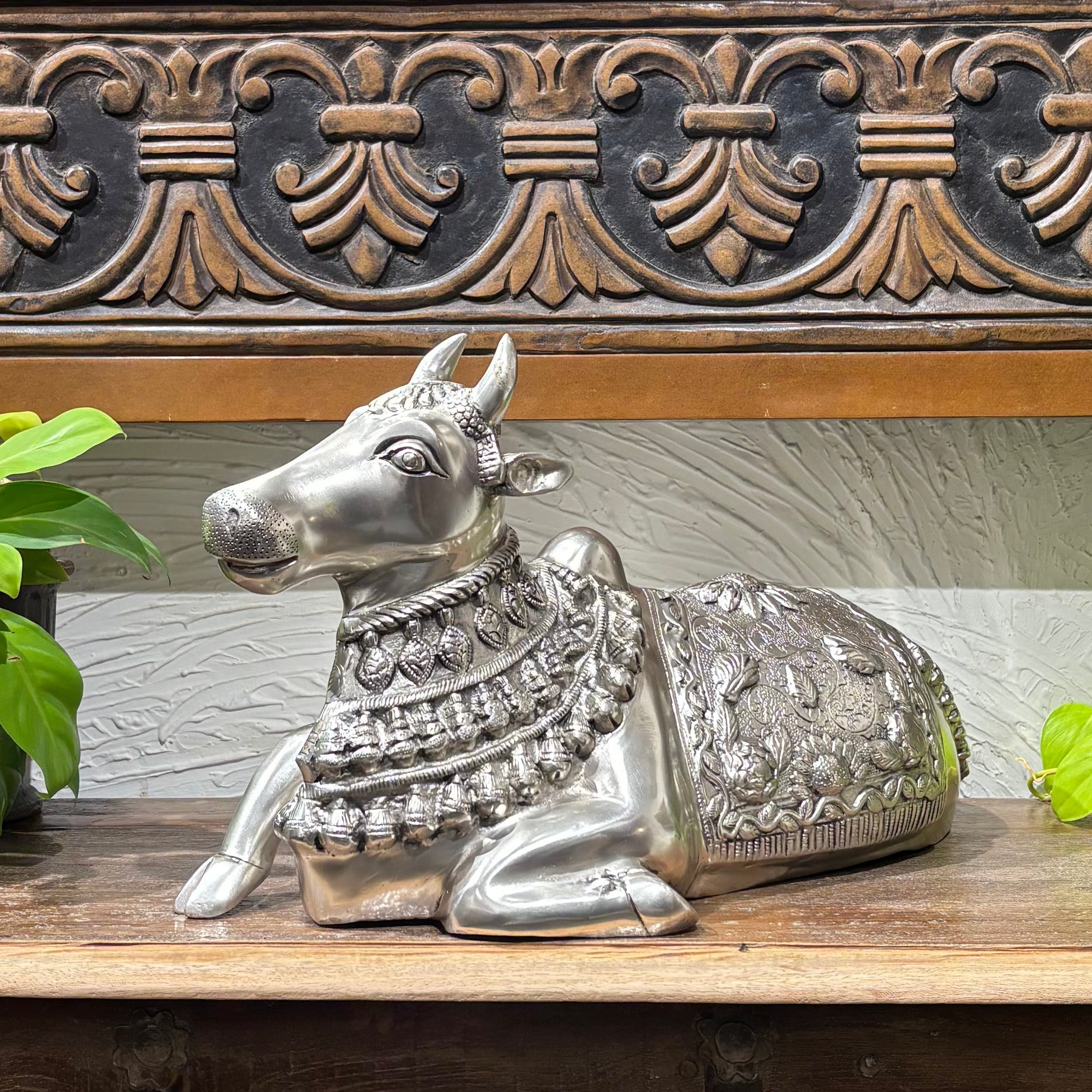 Silver Finish Brass Nandi