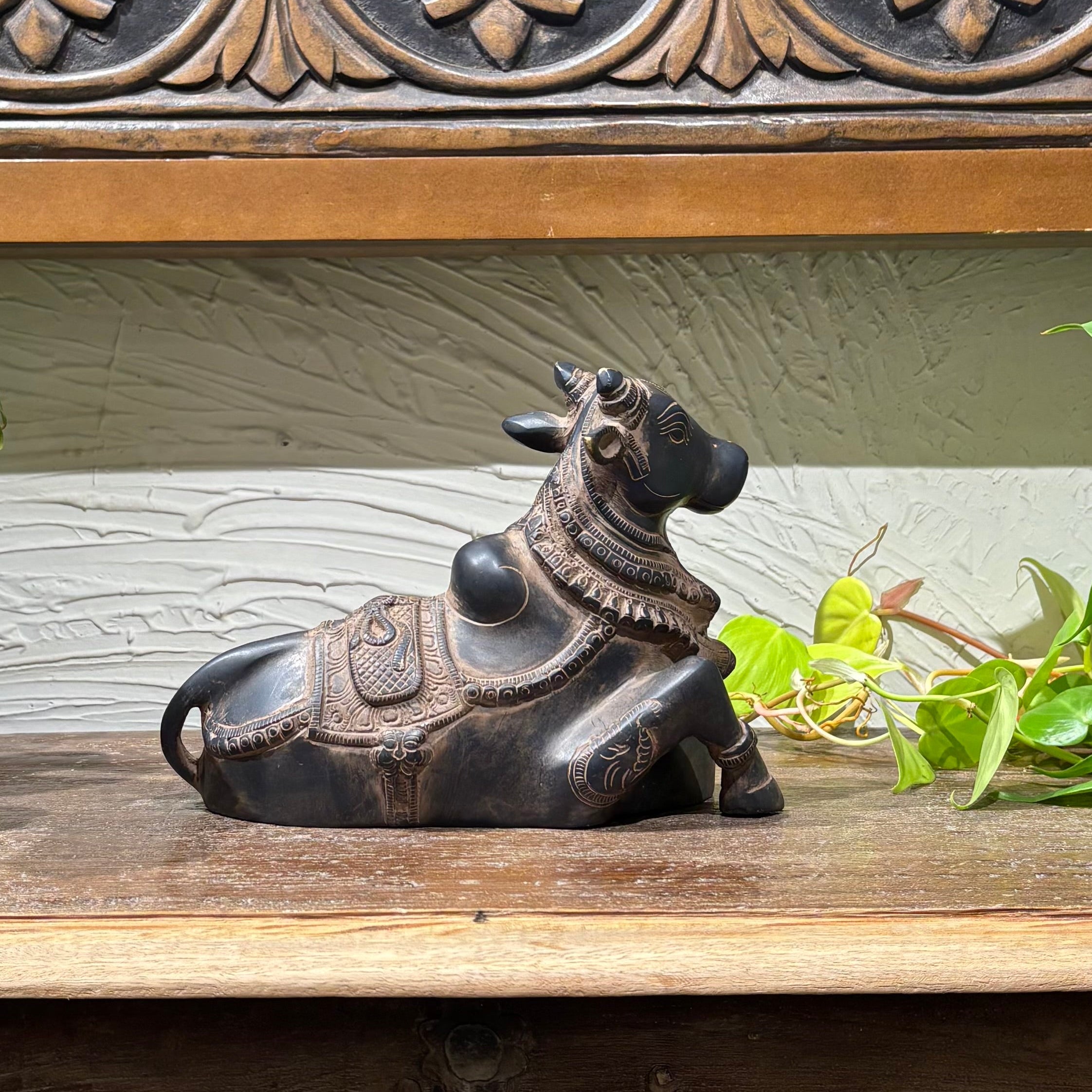 Antique Black finish Brass Nandi