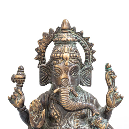 Brass Ganesha Idol – Antique Finish