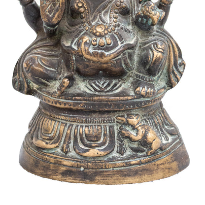 Brass Ganesha Idol – Antique Finish