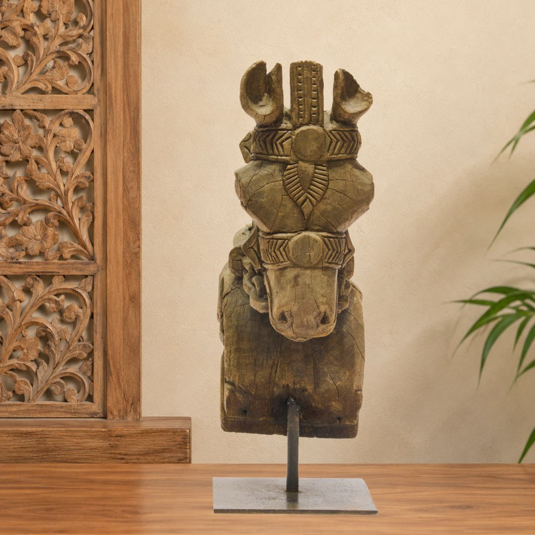 Wooden Horse Head Chetak